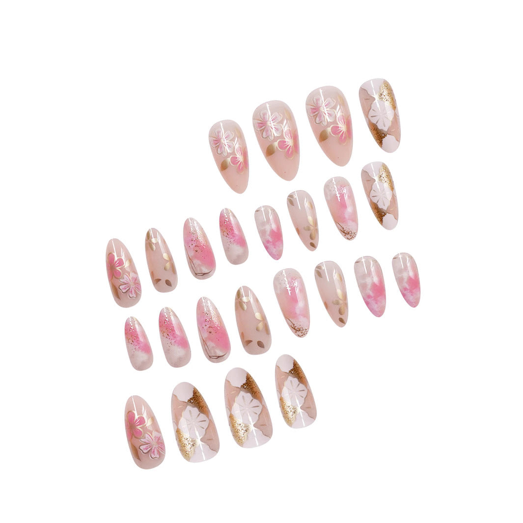 Floral Elegant Press-On Nail Art Set Bowlift
