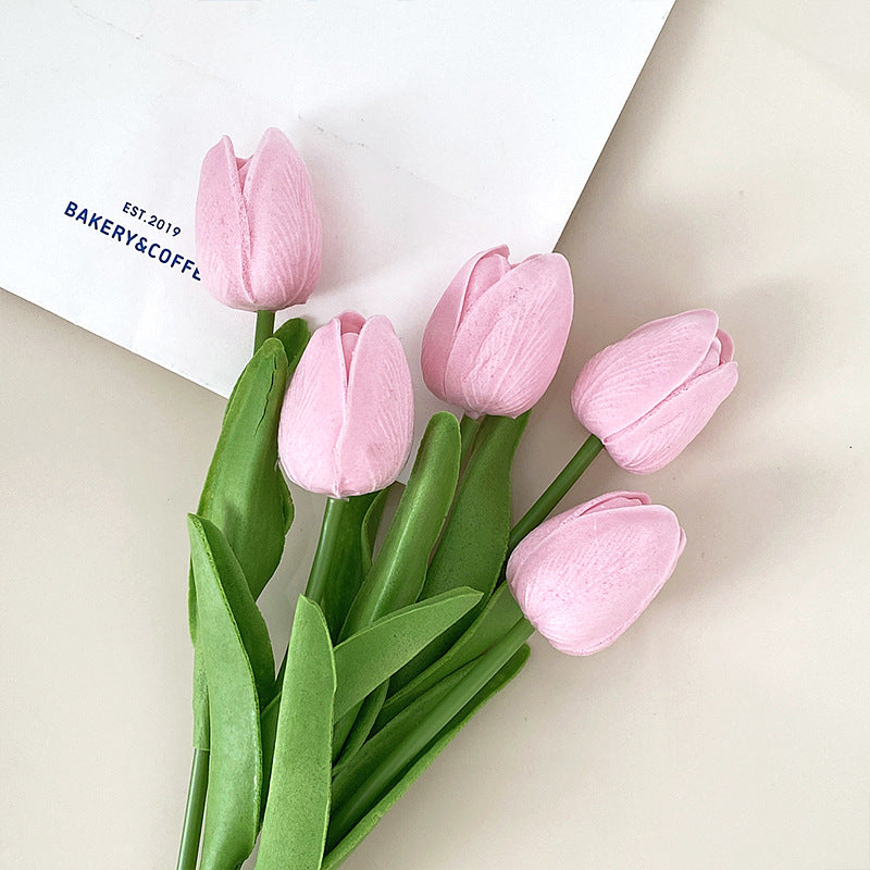 Lifelike Tulip Flower Arrangement