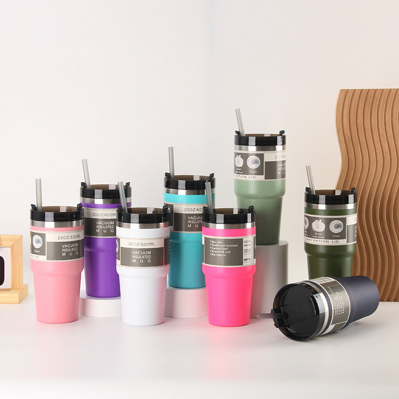 Women Insulated Drinking Cups with Reusable Straw Bowlift