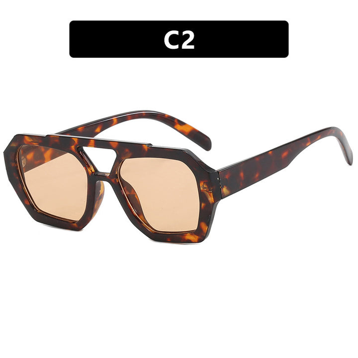 Women's geometric sunglasses made of durable plastic with polarized lenses Bowlift