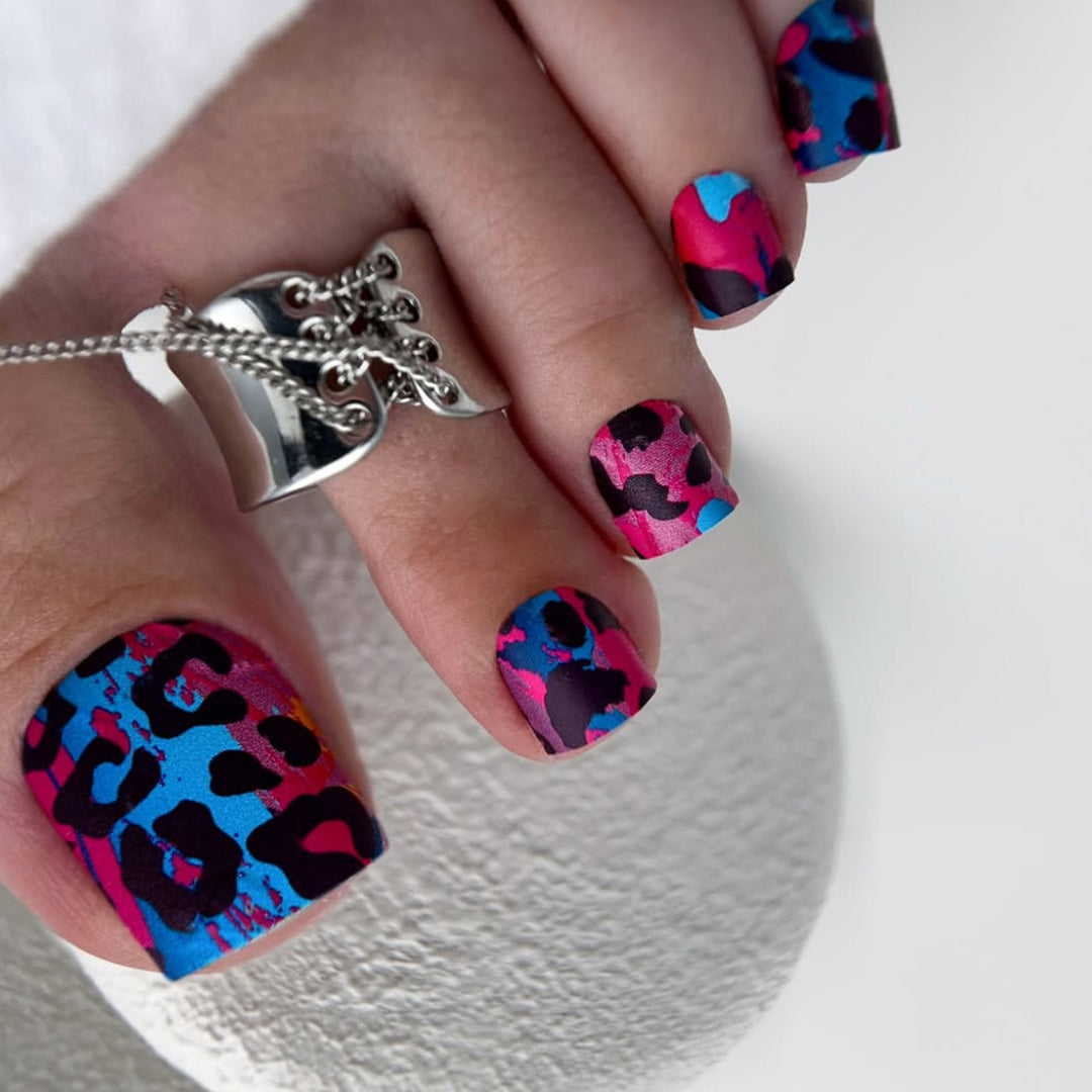 Artistic Leopard Print Nail Art Extensions Bowlift