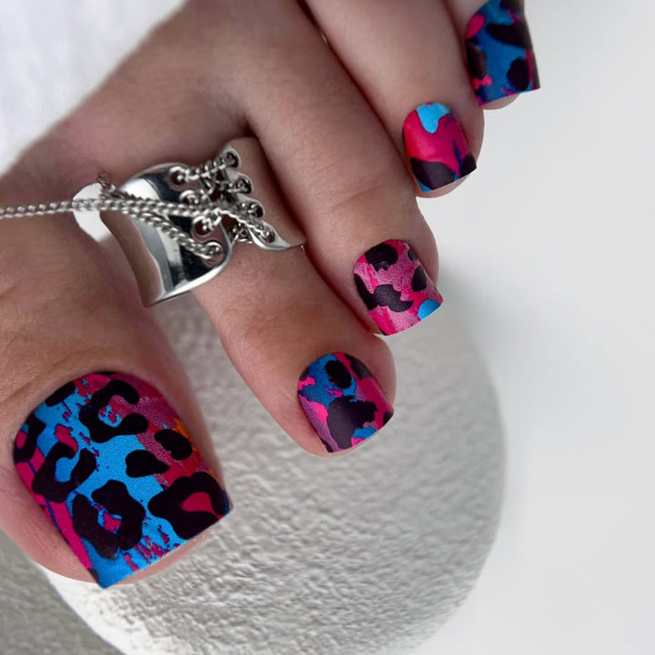 Artistic Leopard Print Nail Art Extensions Bowlift