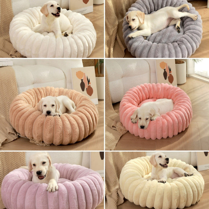 Women Round Cuddle Bed with High Edges Bowlift