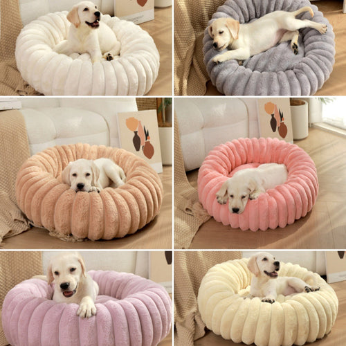 Women Round Cuddle Bed with High Edges Bowlift