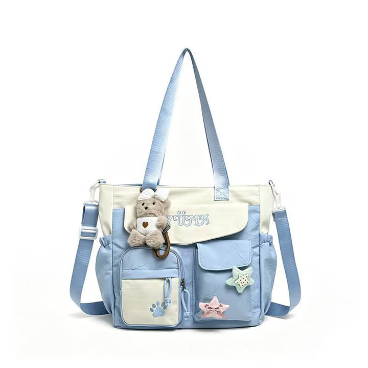 Multi-Functional Canvas Shoulder Bag Bowlift