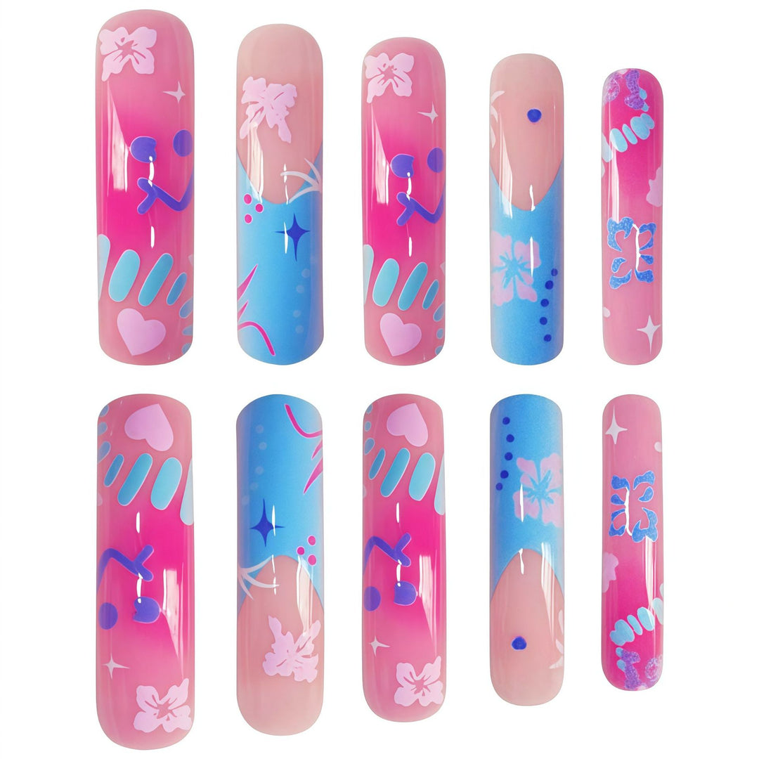 Artistic Press-On Nail Extensions Bowlift