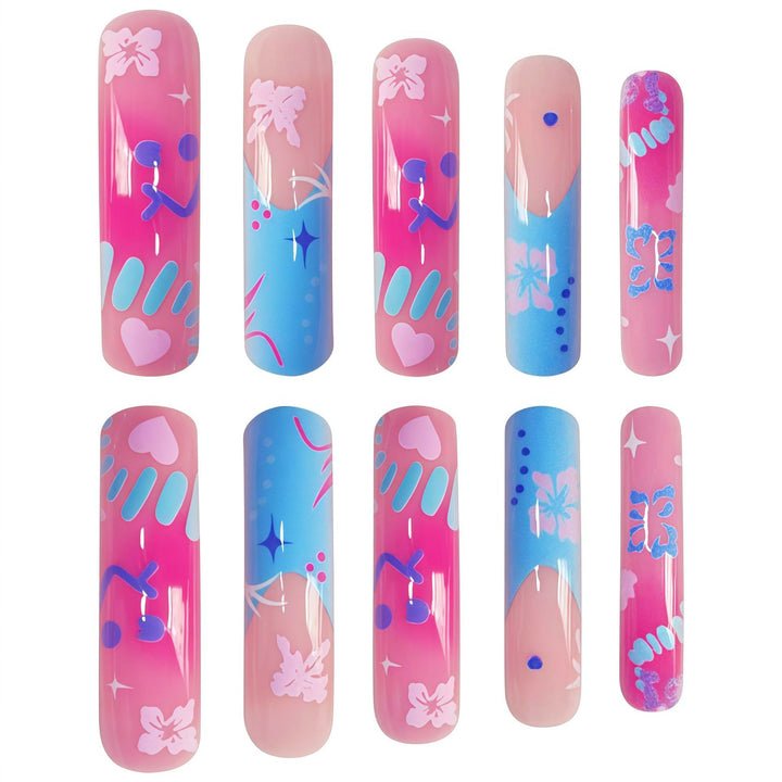 Artistic Press-On Nail Extensions Bowlift