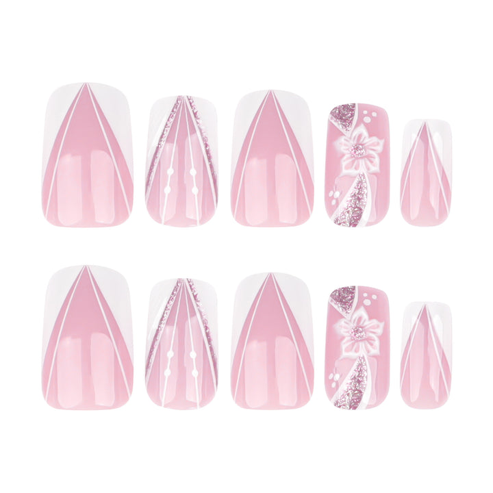 Artistic nail art with floral design Bowlift