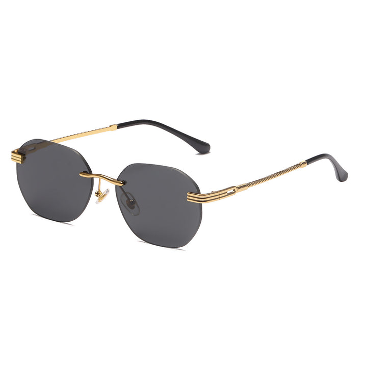 Women's stylish geometric sunglasses with decorative metal frame Bowlift