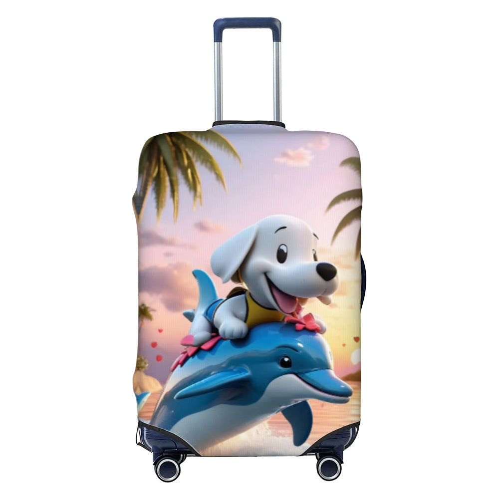 Ladies nan elastic suitcase cover with motif print, water-repellent and tear-resistant, with handle and telescopic opening Bowlift