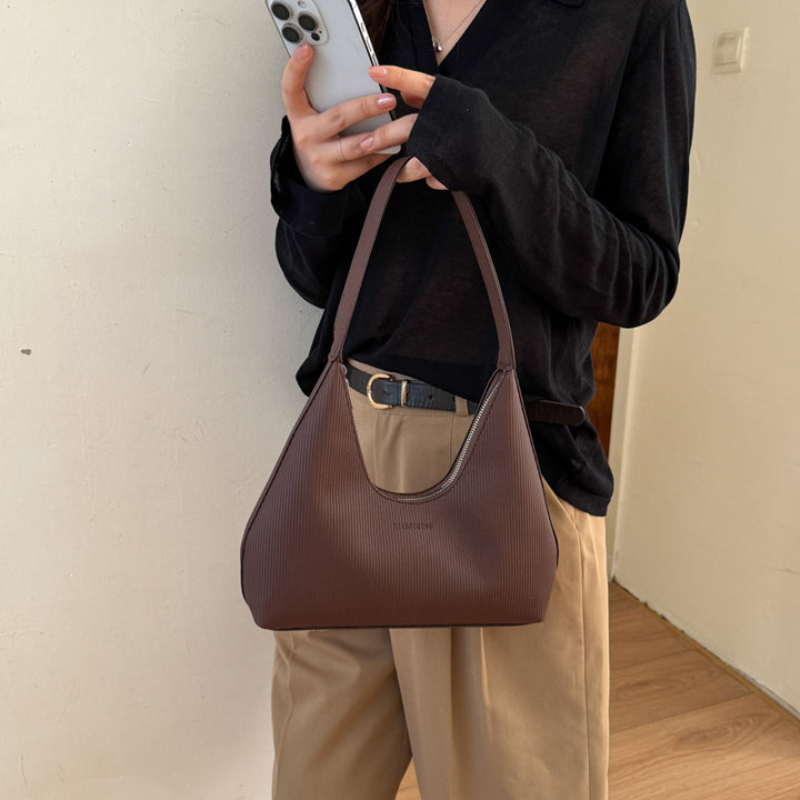 WoTextured Hobo Shoulder Bag Bowlift