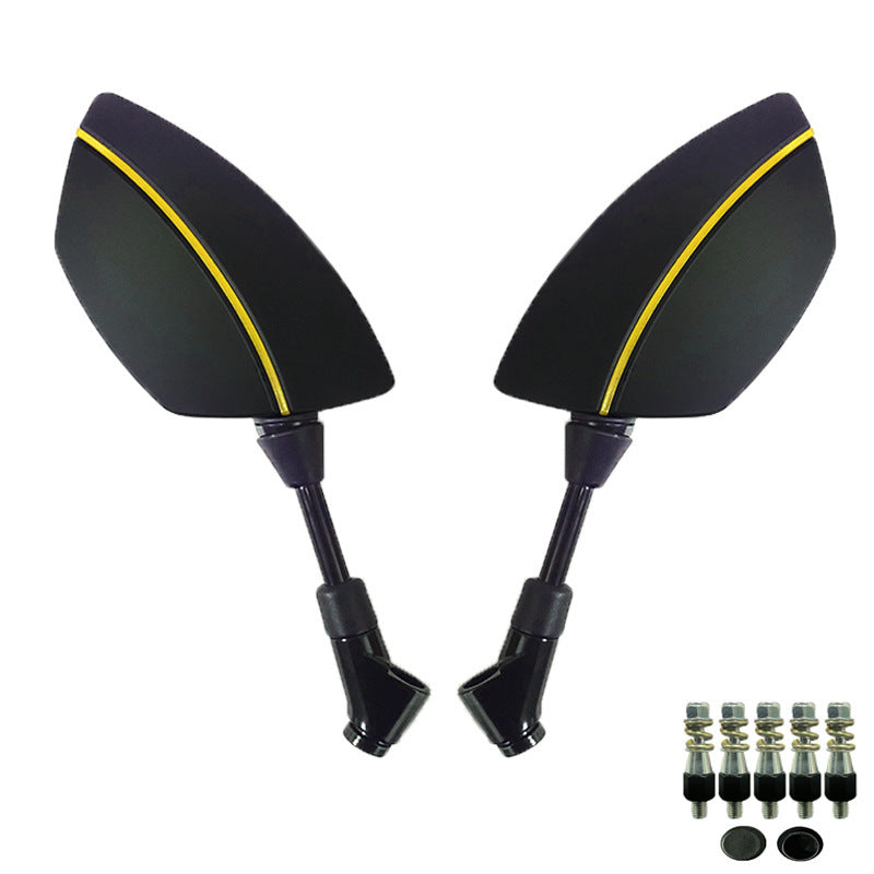 Motorcycle Mirror Set with Aerodynamic Design and High Stability Bowlift
