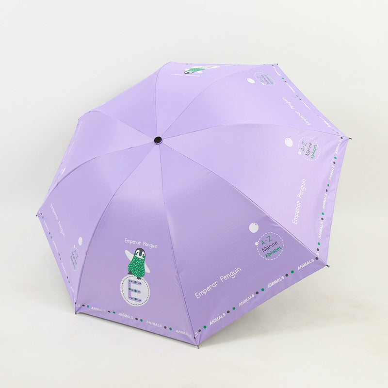 Women's Folding Umbrella with Fun Animal Design Bowlift