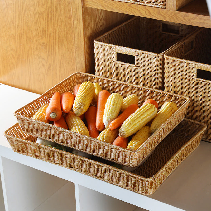 Handwoven Rectangular Storage Tray Bowlift