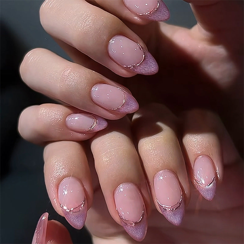Artful Stiletto Nails with Glitter and Ombre Design Bowlift