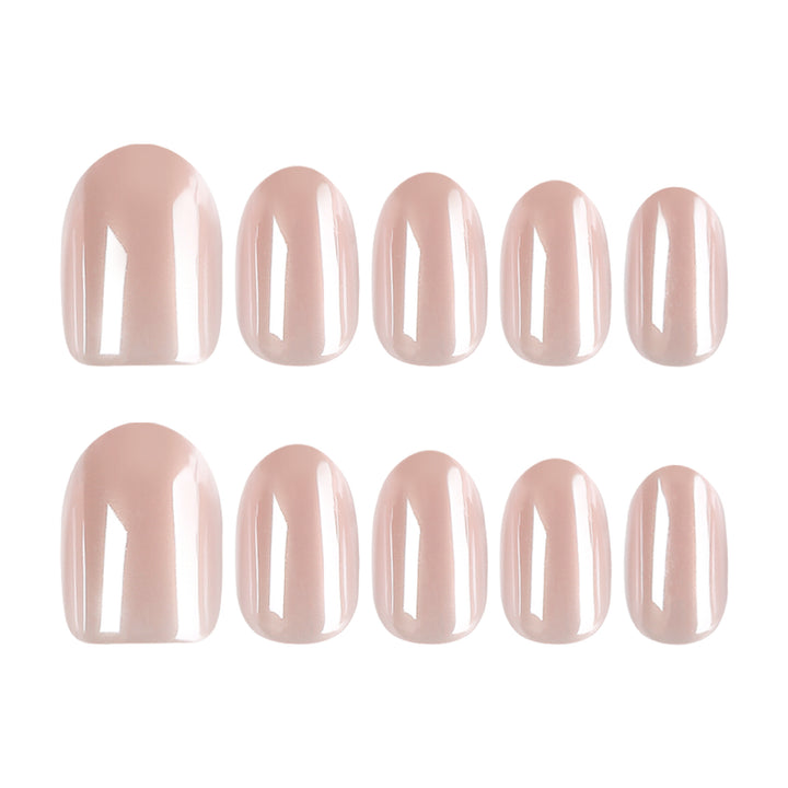 Elegant Gel Nails with Natural Shine Bowlift