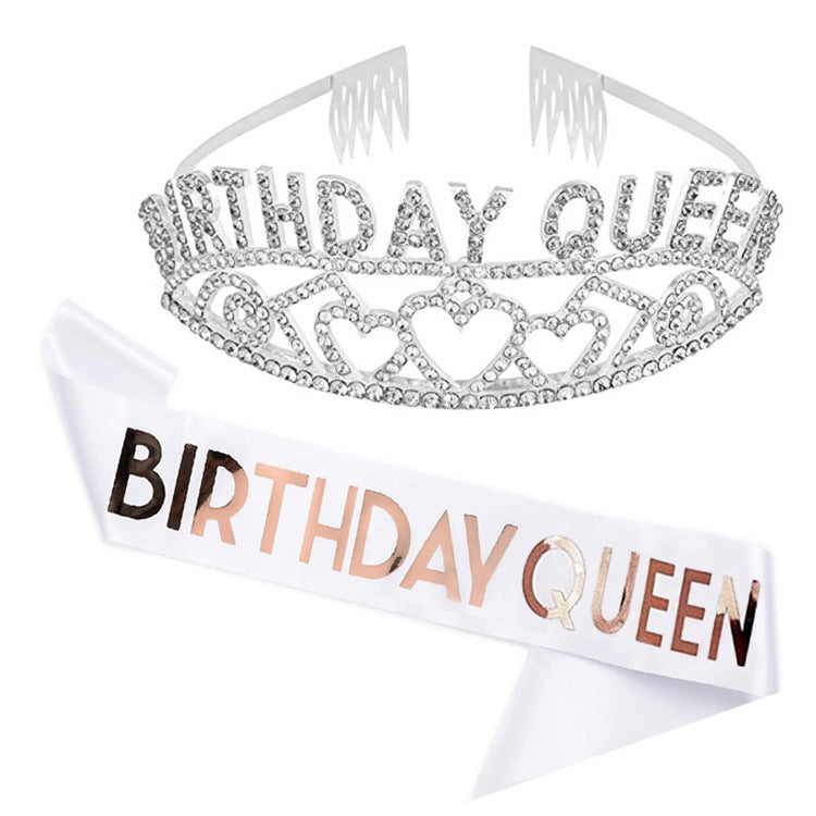 Women's Sparkling Tiara and Sash Set Bowlift