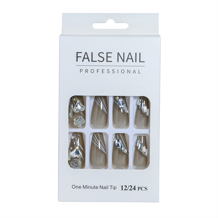 Decorative Press-On Nail Set with 3D Accents Bowlift