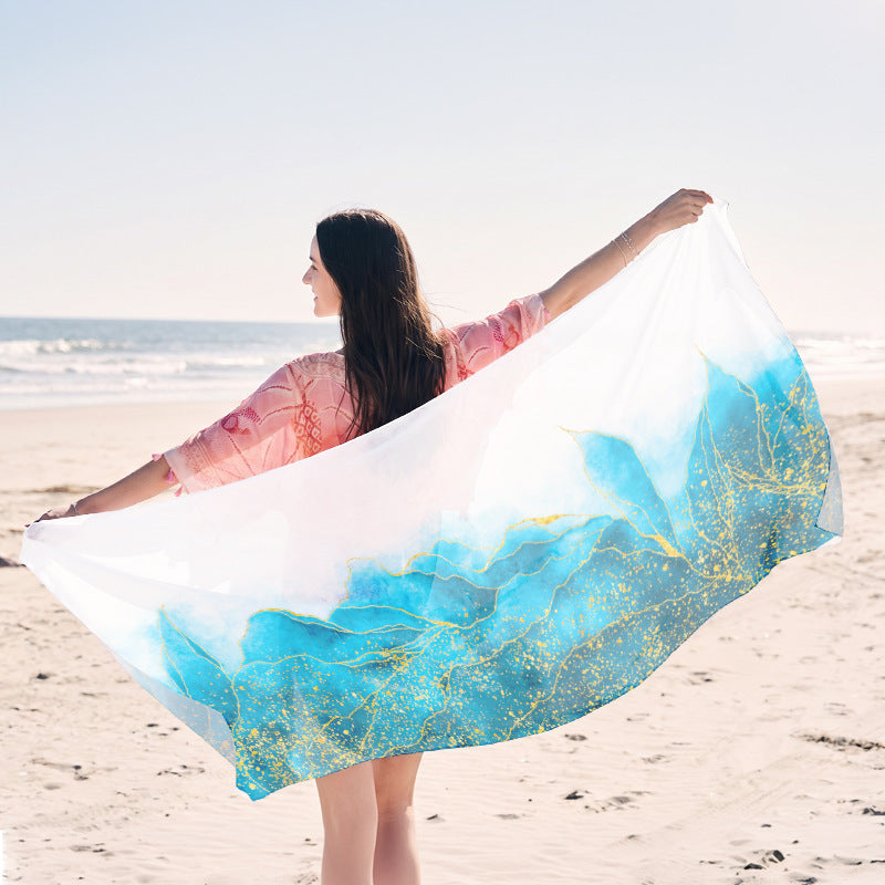 Light beach towel with creative jellyfish motif Bowlift