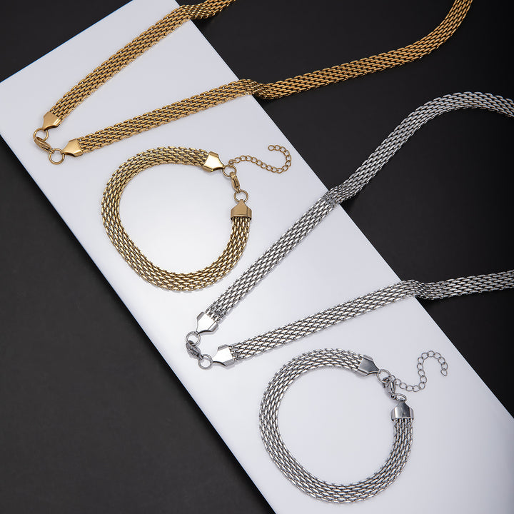 Elegant Textured Statement Jewelry Set Bowlift
