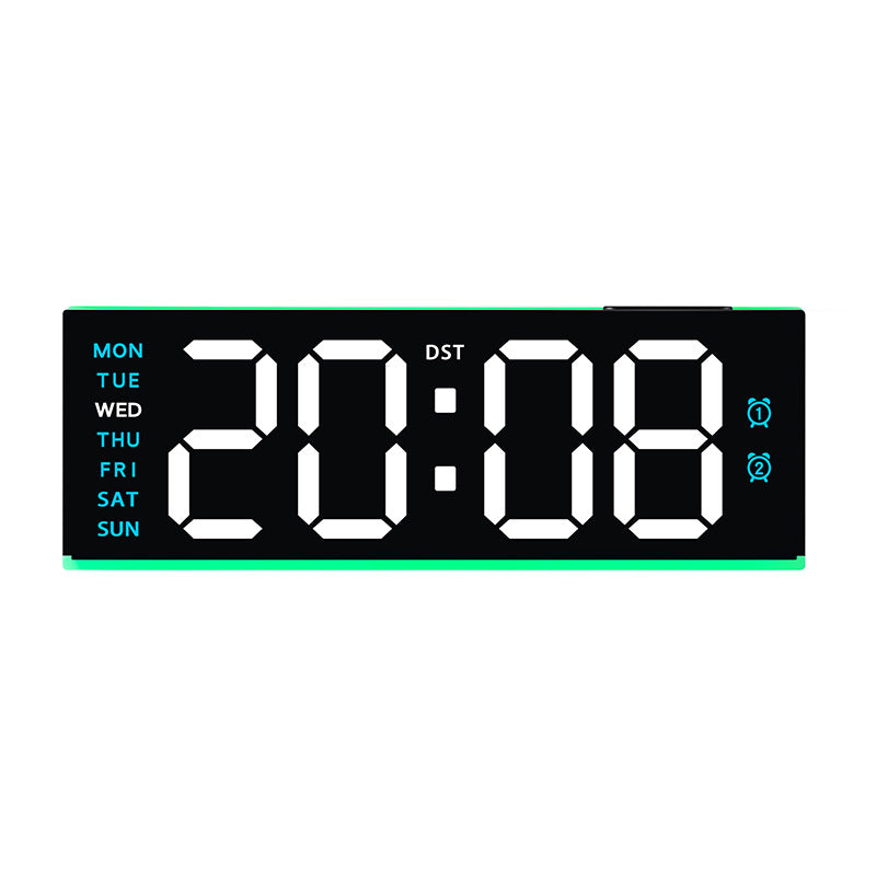 Digital alarm clock with large LED display and multifunctional alarm functions Bowlift