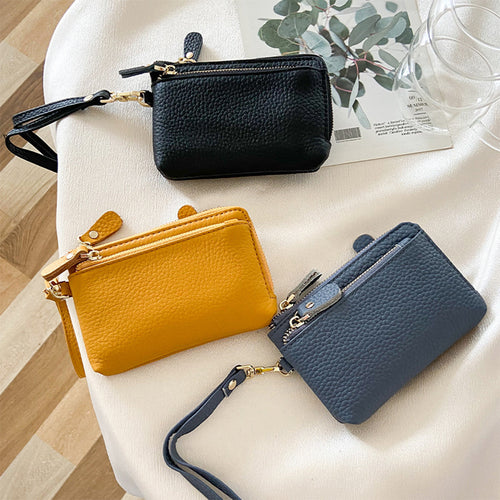 Luxe Textured Zippered Wallet Bowlift