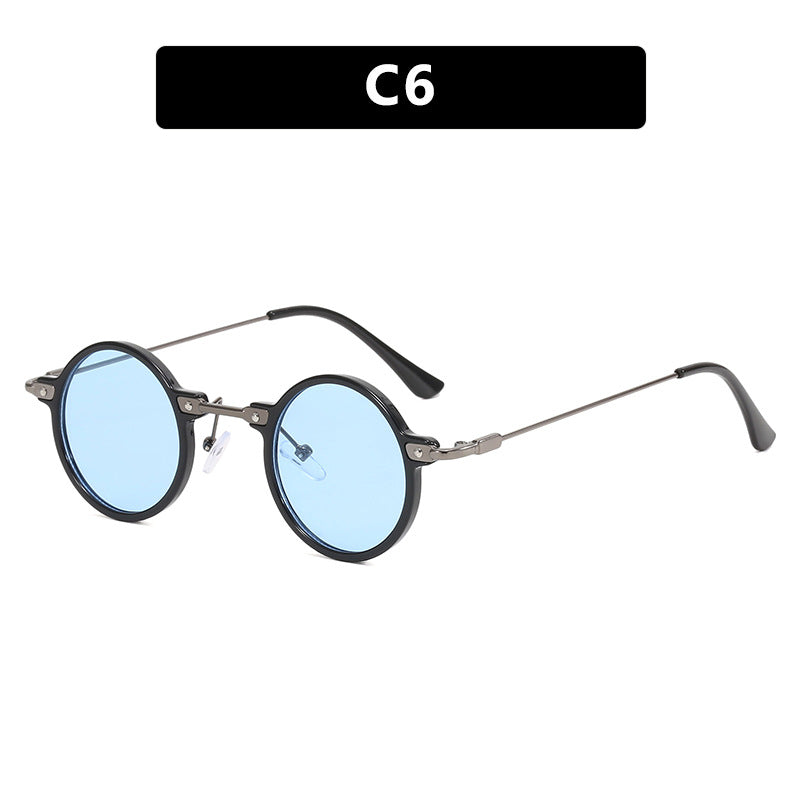 Women's fashionable round sunglasses with stylish metal frame and polarized lenses Bowlift