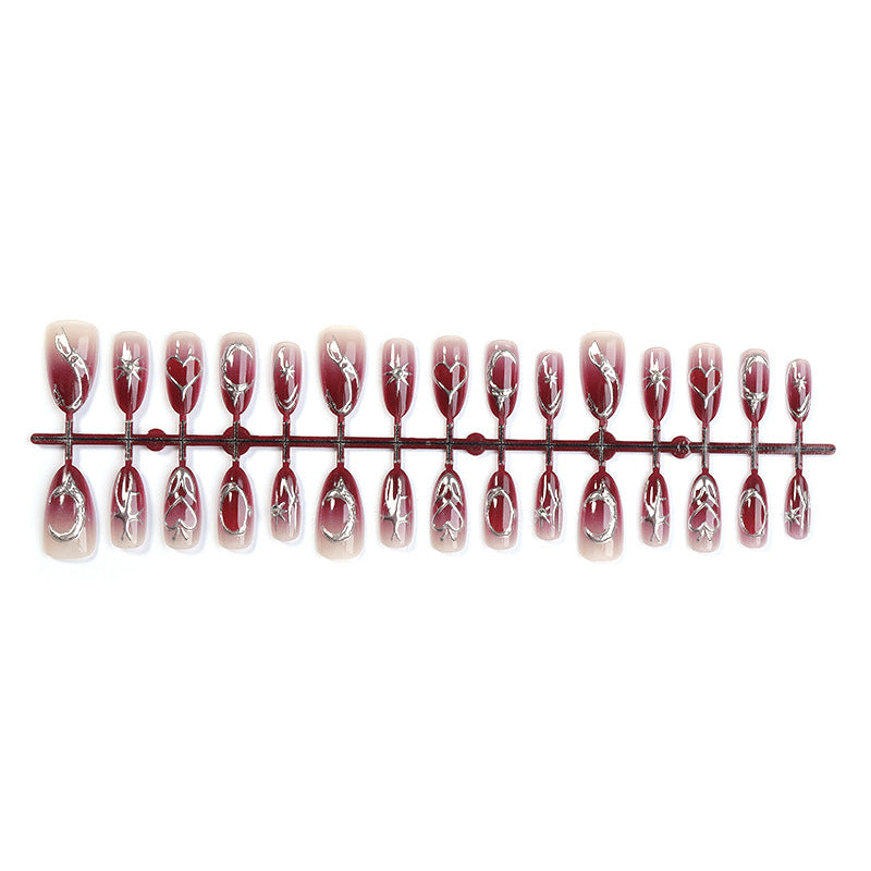 Artistic Floral Ombre Press-On Nails Bowlift