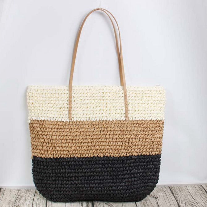 Large rattan shopping bag with sturdy handles Bowlift