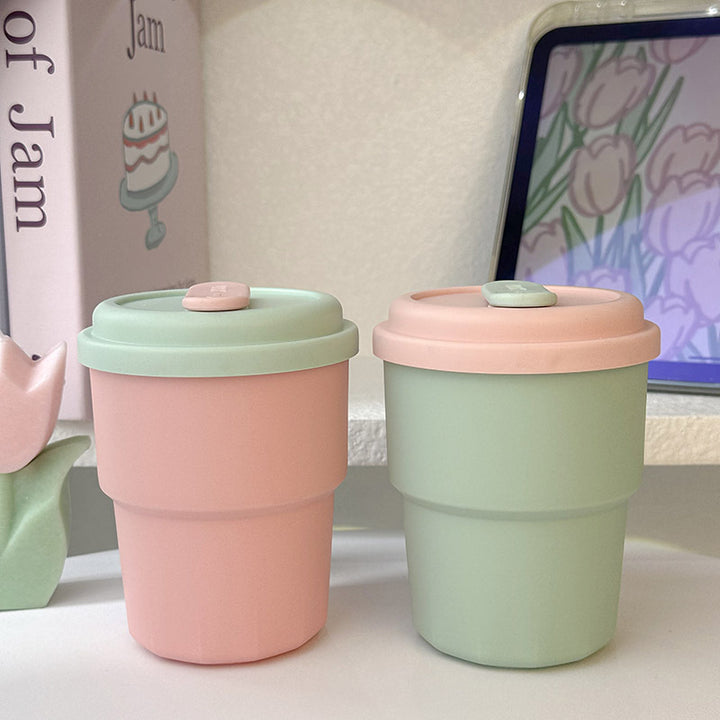 Women's Reusable Drinking Cup with Integrated Straw and Secure Closure Bowlift