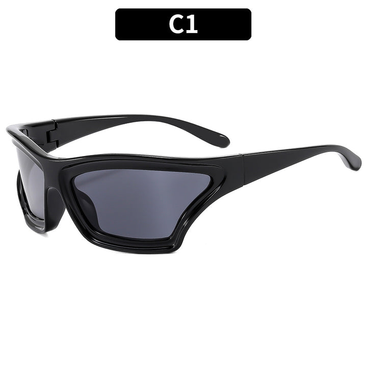 Bold Angular Shield Sunglasses