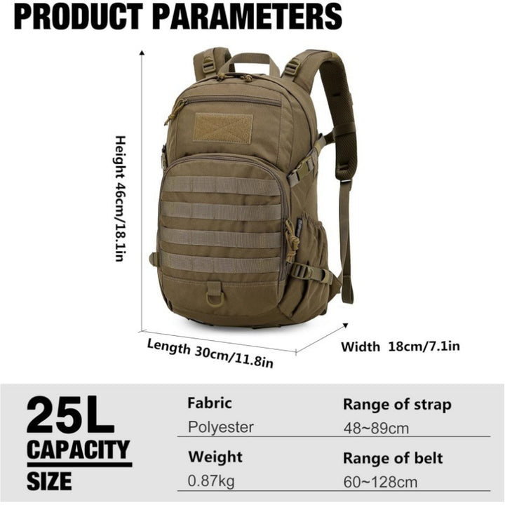 Tactical backpack with modular expansion options Bowlift