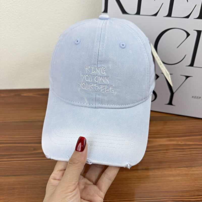 Women's Distressed Motivational Baseball Cap Bowlift