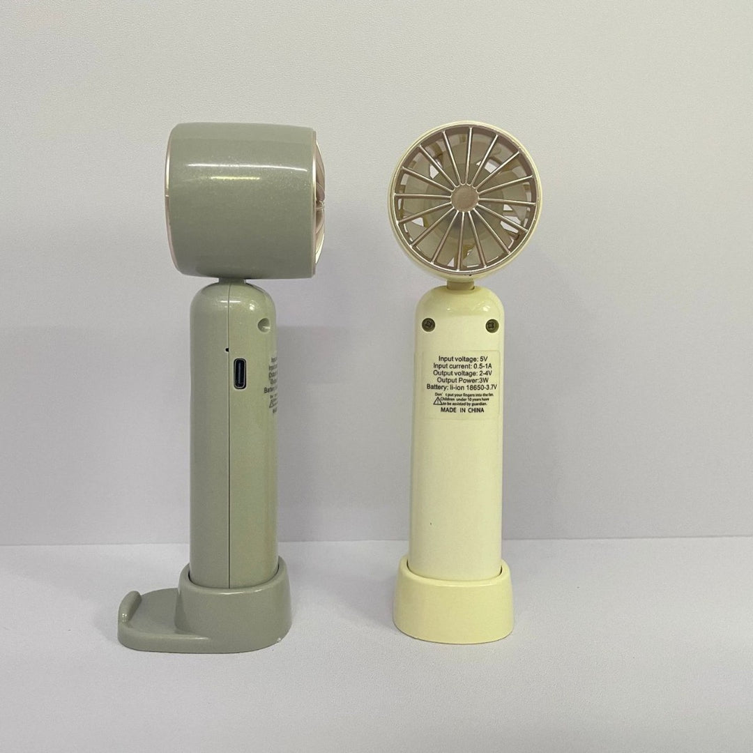 Unisex Portable Hand Fan with Multiple Speed Levels Bowlift