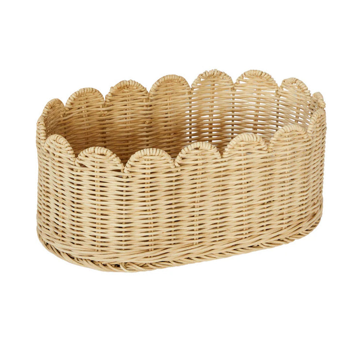 Decorative Scalloped Woven Storage Basket Bowlift 1787892970