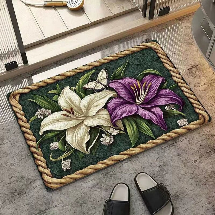 Floral-Inspired Decorative Area Mat