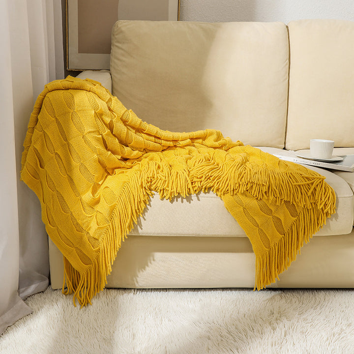 Knitted Cozy Throw Blanket