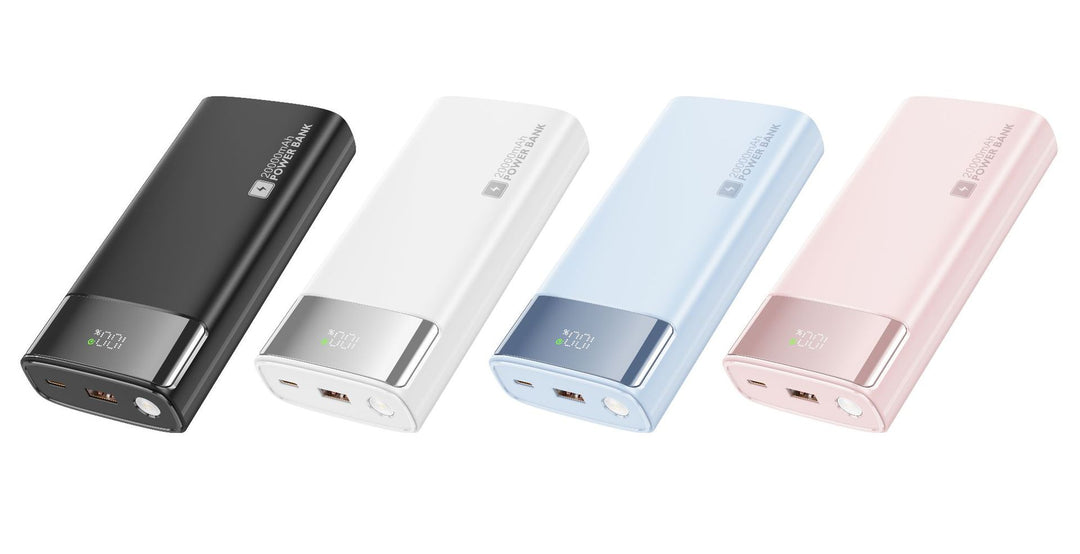 Portable power bank with slim design and digital display Bowlift
