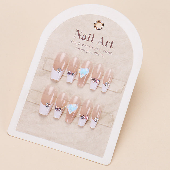 Glossy Nail Art Set with Sparkling Glitter Accents Bowlift