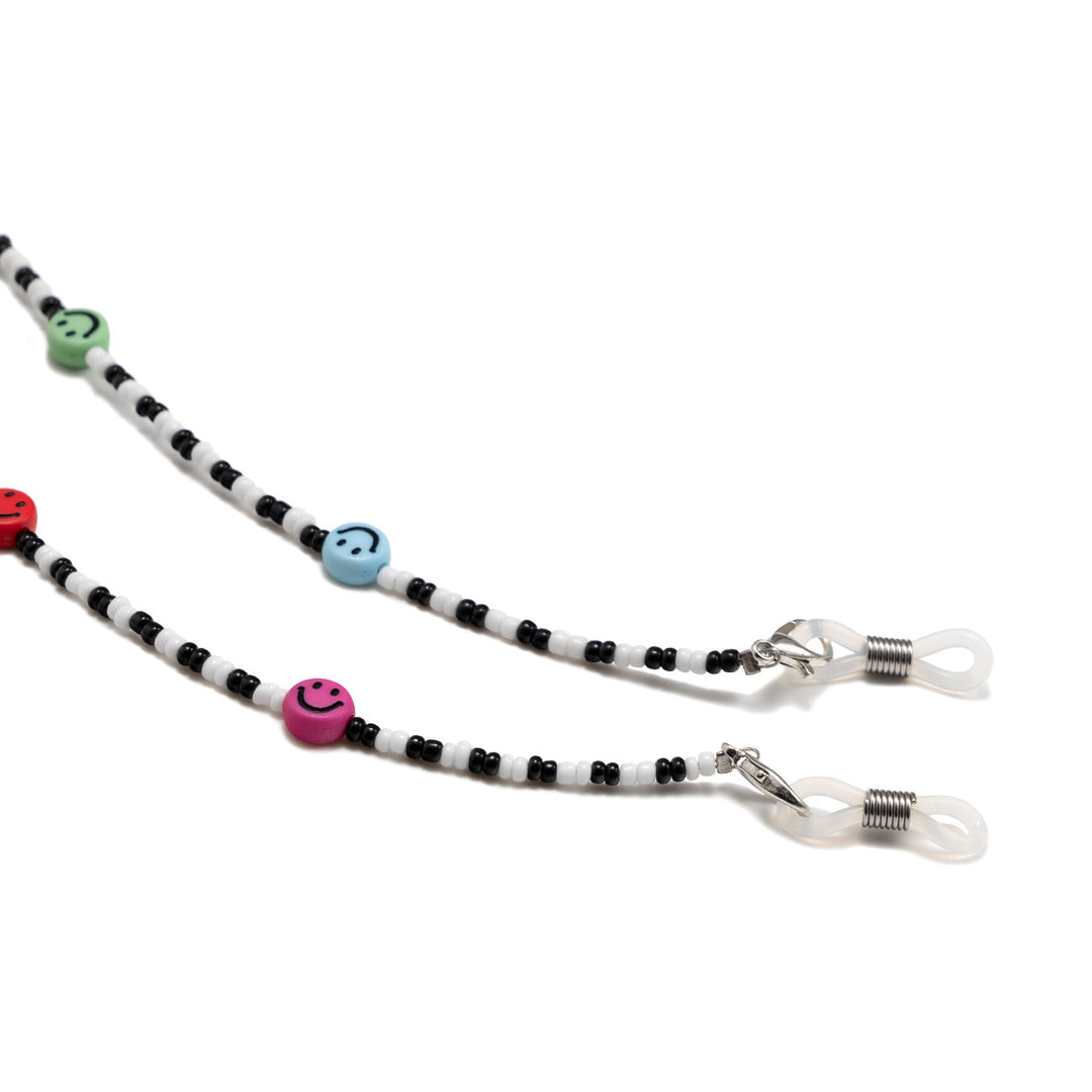 Colorful Beaded Smile Face Eyewear Chain Bowlift