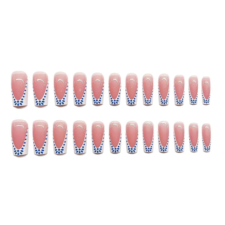 Artistic French Tip Nail Design Bowlift