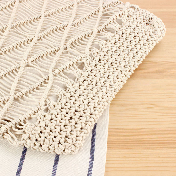 Macramé Tote Bag with Elegant Details Bowlift