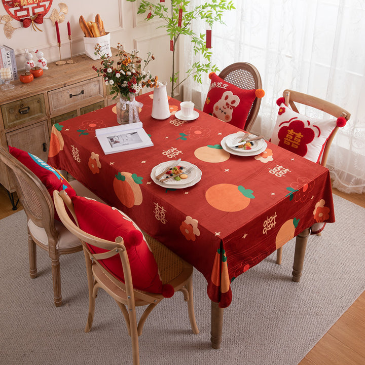 Vibrant Floral Print Table Cover