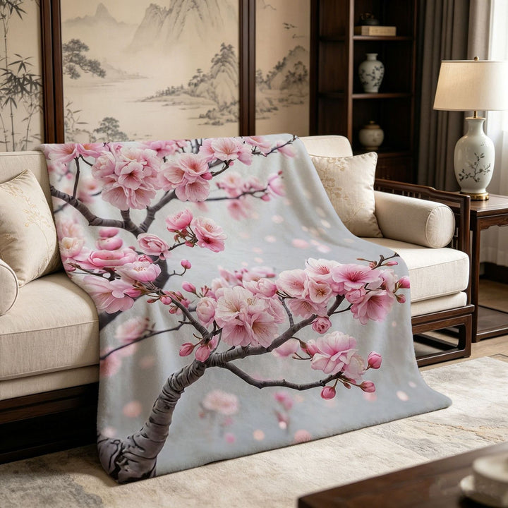 Floral-Themed Cozy Fleece Blanket