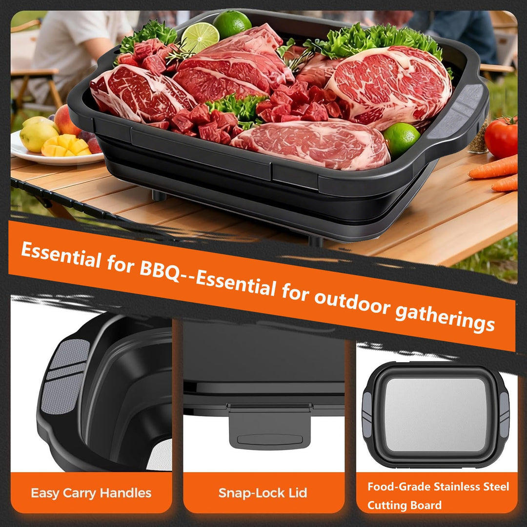 Multifunctional Foldable Stainless Steel Cutting Board