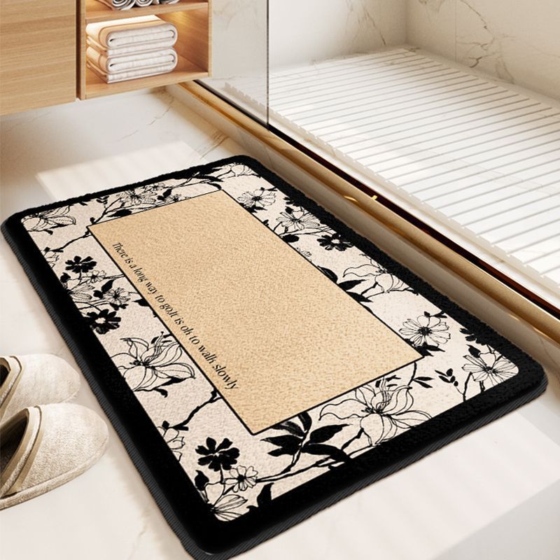 Soft Floral Pattern Bath Mat Bowlift