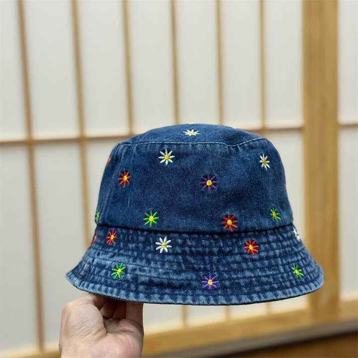 Embroidered Flower Bucket Hat