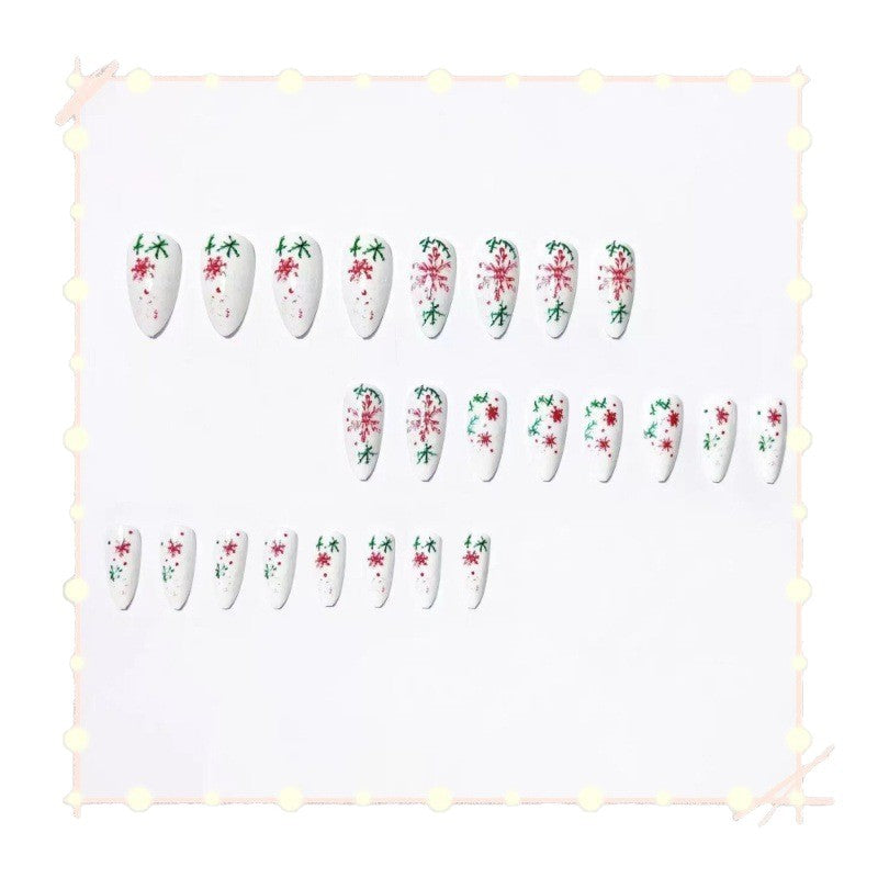 Creative Nail Art with Festive Snowflake Design Bowlift