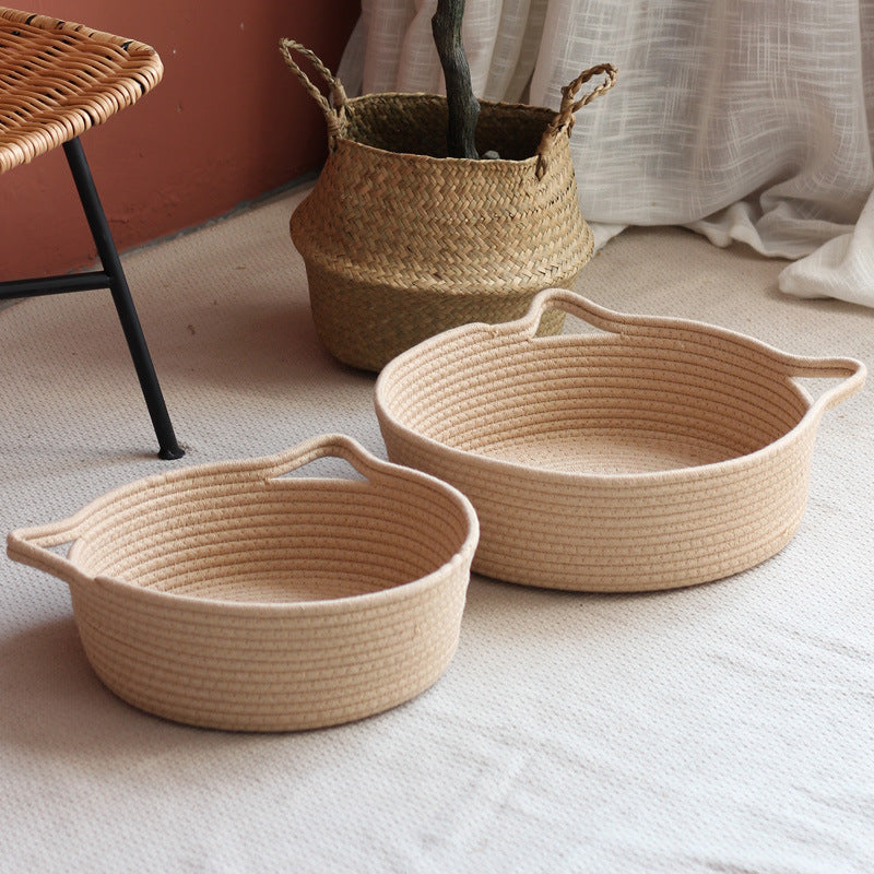 Decorated basket with practical handles Bowlift