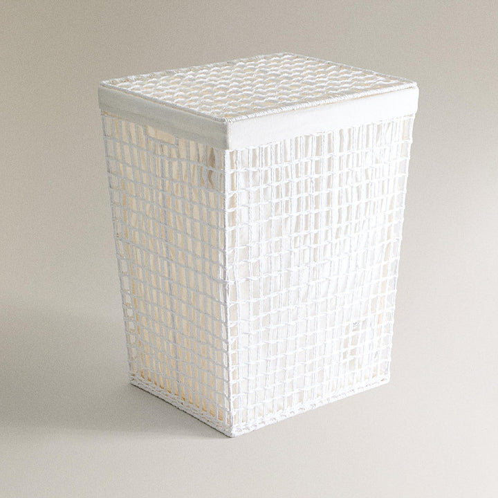 Modern laundry basket with embroidered pattern Bowlift